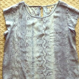 Joie Snakeskin Print Top - Size M